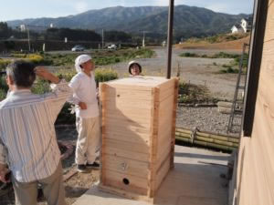 5月18日陸前高田で雨水タンクの設置をしました。
